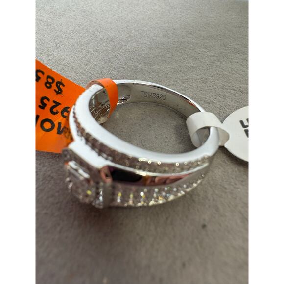 Brilliant Men's Moissanite Ring - 3CTW Sterling Silver - Picture 4 of 7